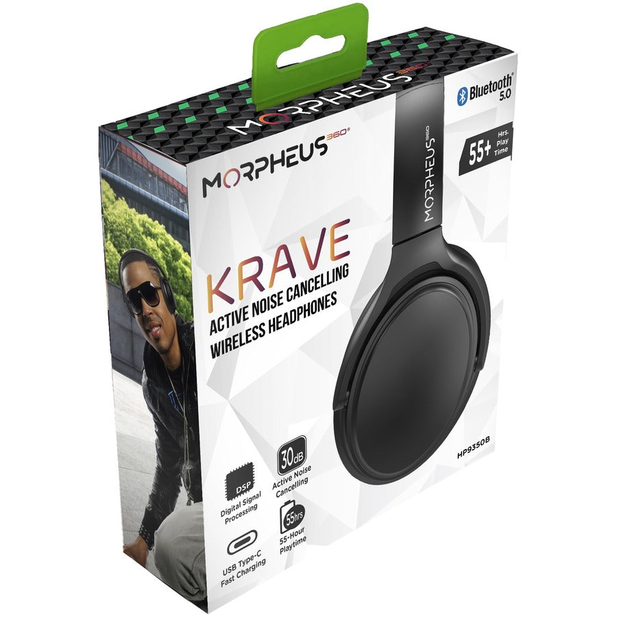 Krave Anc Headphones With Mic,Wireless Over The Ear Headphones
