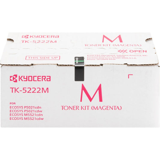 Kyocera TK-5222M Original Standard Yield Laser Toner Cartridge - Magenta - 1 Each