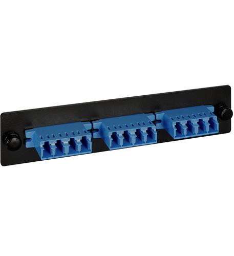 LGX ADAPTER PANEL- 3 QUAD LC-12F-BLUE-SM ICC-ICFOPL16BK