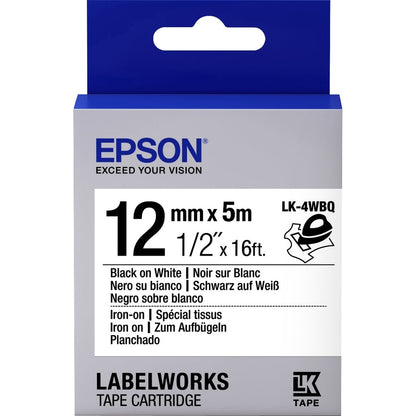 Label Works Labels Iron-On,Blk/Wht 12Mm Tape Cart