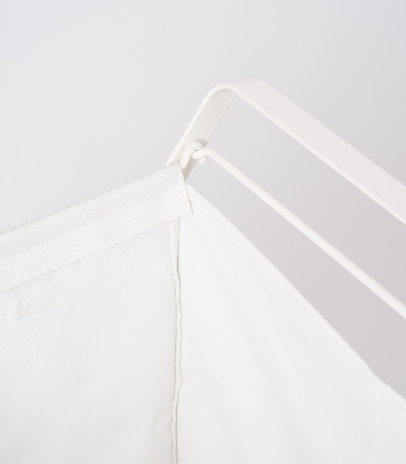 Laundry Hamper with Cotton Liner - Two Sizes - Steel + Cotton