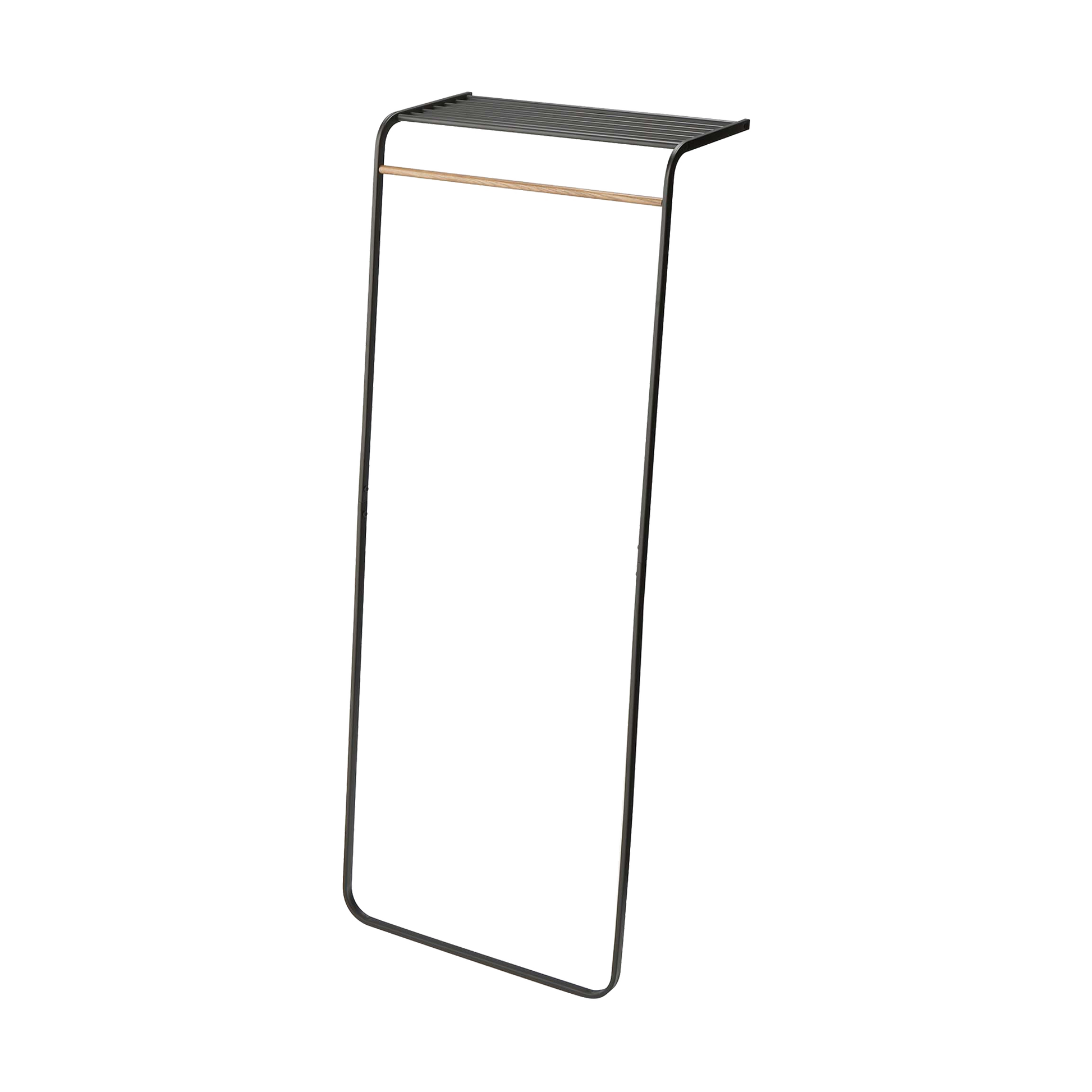 Leaning Coat Rack with Shelf (63" H) - Steel