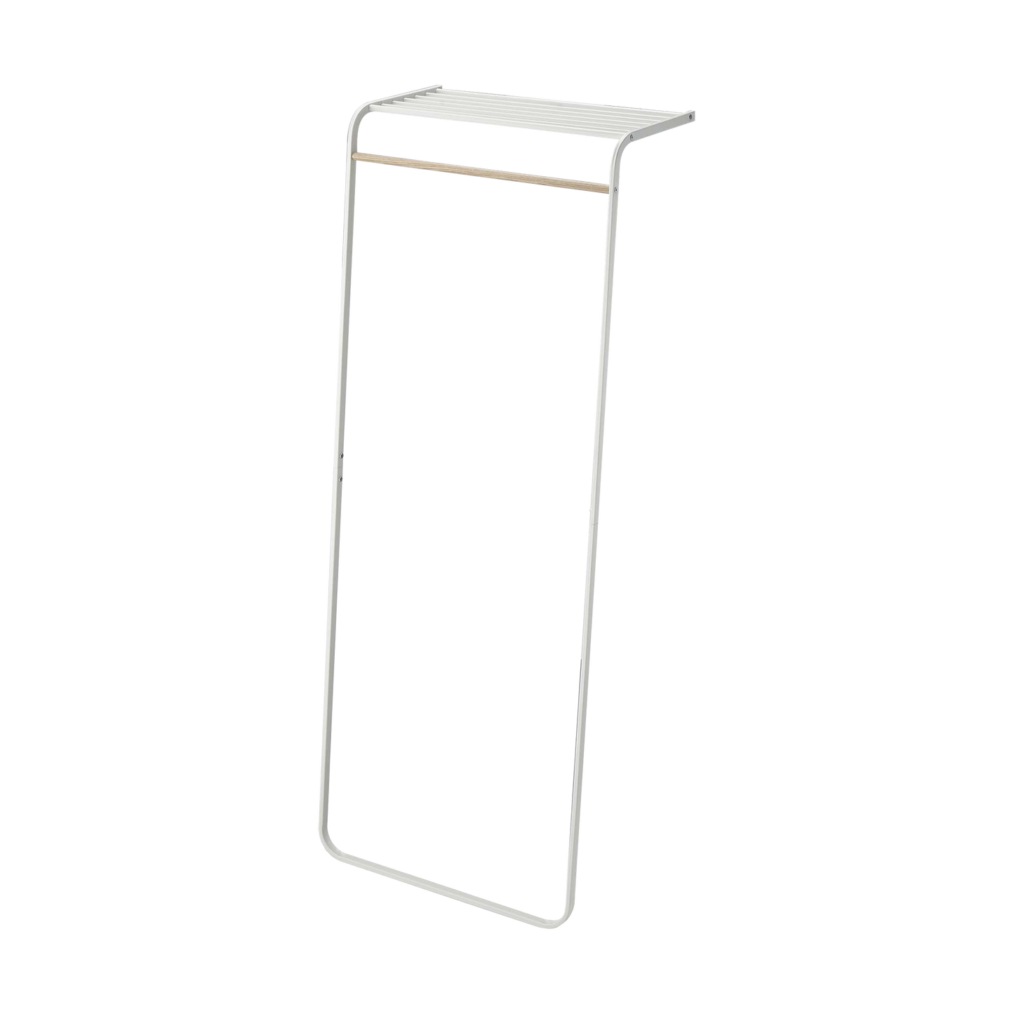 Leaning Coat Rack with Shelf (63" H) - Steel