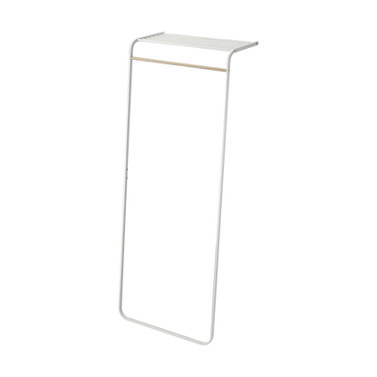 Leaning Coat Rack with Shelf (63" H) - Steel