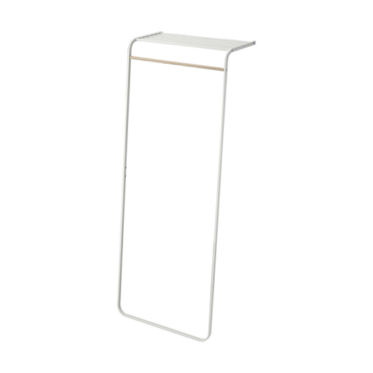 Leaning Coat Rack with Shelf (63" H) - Steel