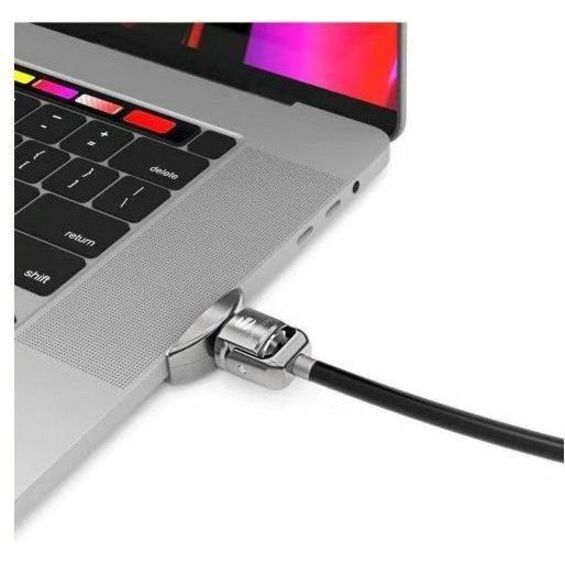 Ledge Lock Adapter for MacBook Pro 16" (2019) with Keyed Cable Lock Silver