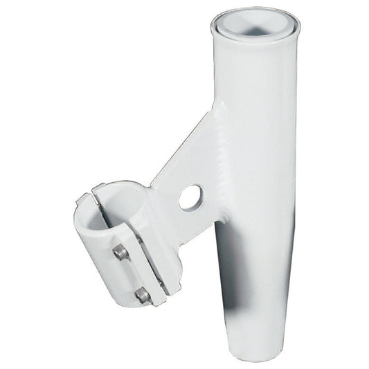 Lee's Clamp-On Rod Holder - White Aluminum - Vertical Mount - Fits 2.375" O.D Pipe