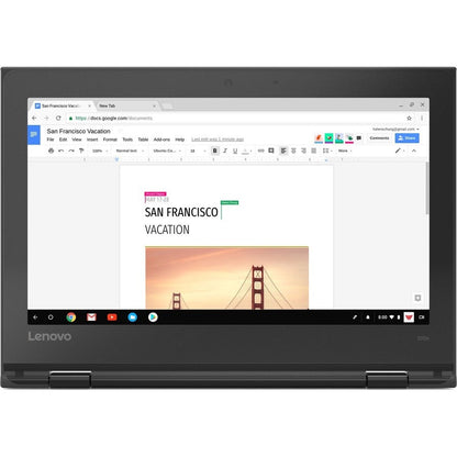 Lenovo 500E Chromebook 29.5 Cm (11.6") Touchscreen Hd Intel® Celeron® N 8 Gb Lpddr4-Sdram 64 Gb Emmc Wi-Fi 5 (802.11Ac) Chrome Os Black