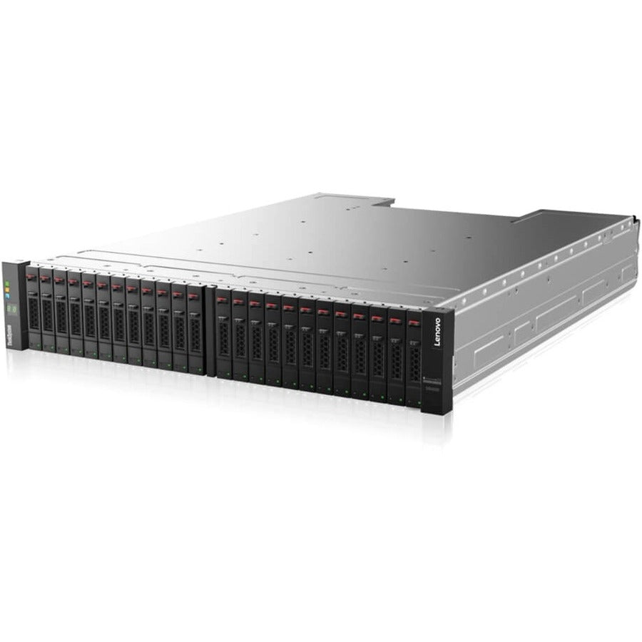 Lenovo Ds4200 Sff Sas Dual Contr Disk Array Rack (2U) Black, Stainless Steel