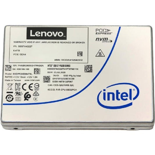 Lenovo P5620 3.20 Tb Solid State Drive - 2.5" Internal - U.2 (Pci Express Nvme 4.0 X4) - Mixed Use 4Xb7A17130