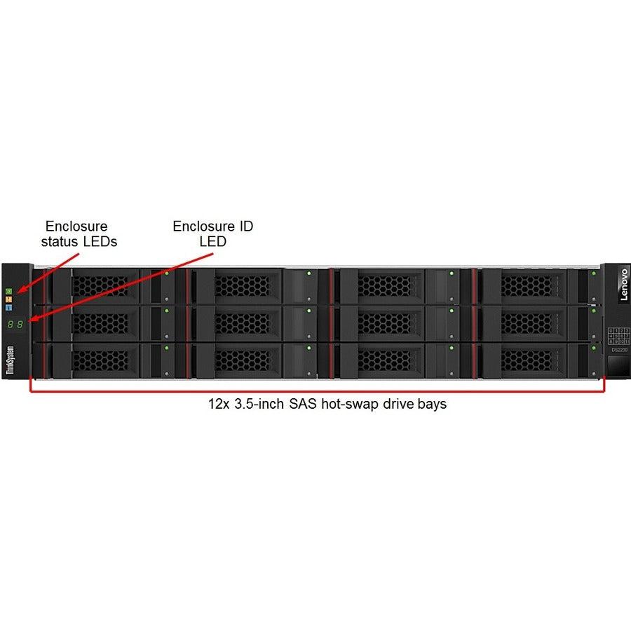 Lenovo ThinkSystem DS2200 LFF SAS Dual Controller Unit (US English Documentation)