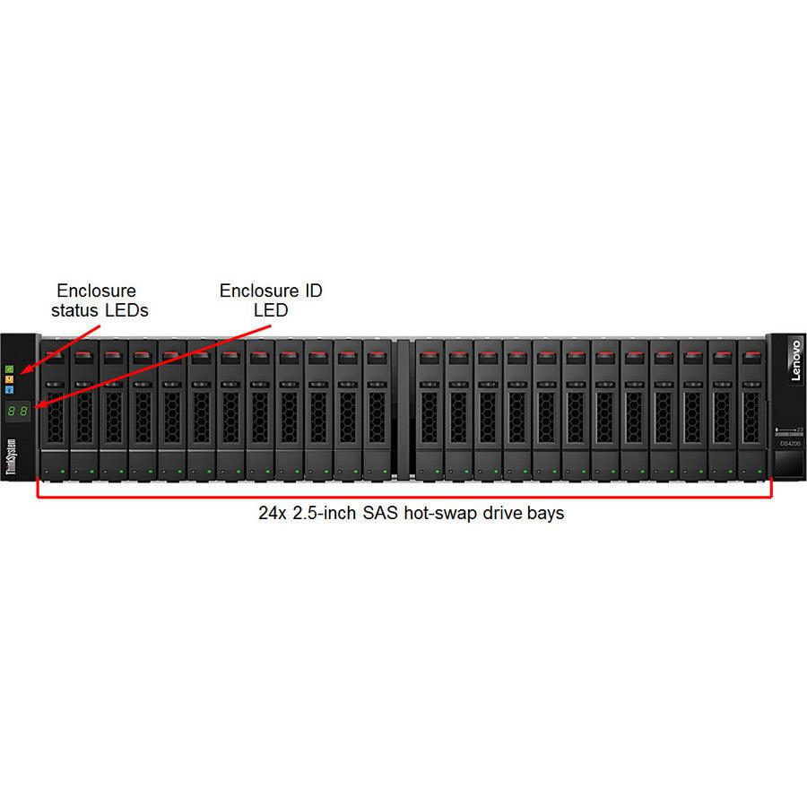 Lenovo ThinkSystem DS4200 SFF FC/iSCSI Dual Controller Unit (US English Documentation)