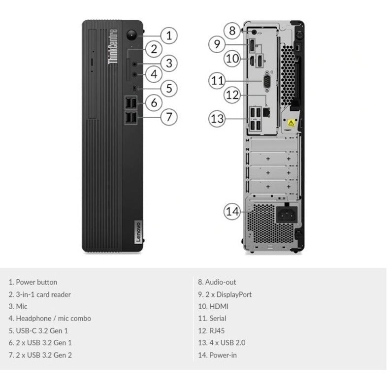 Lenovo Thinkcentre M75S Ddr4-Sdram 5350G Sff Amd Ryzen™ 3 Pro 8 Gb 128 Gb Ssd Windows 10 Pro Pc Black