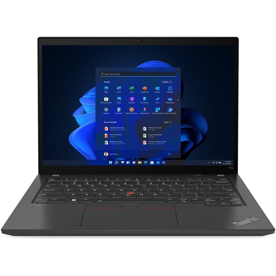 Lenovo Thinkpad T14 Gen 3 21Cf000Bus 14" Notebook - Wuxga - 1920 X 1200 - Amd Ryzen 5 Pro 6650U 2.90 Ghz - 16 Gb Total Ram - 16 Gb On-Board Memory - 256 Gb Ssd