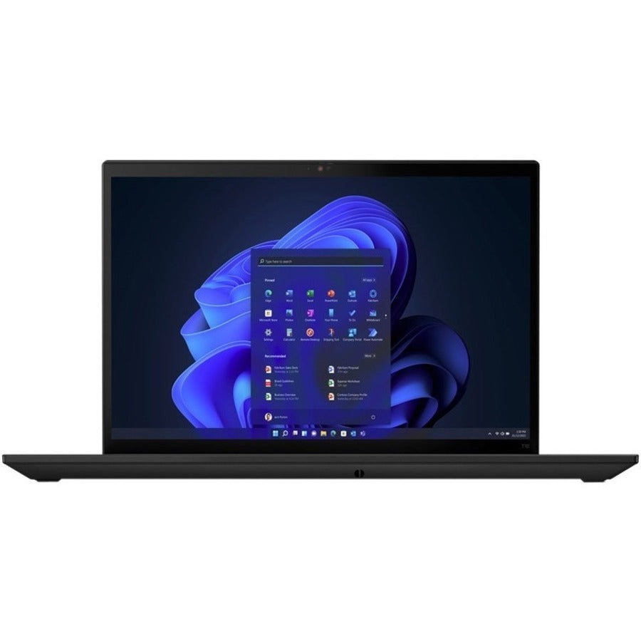 Lenovo Thinkpad T16 Gen 1 21Bv0090Us 16" Notebook - Wuxga - 1920 X 1200 - Intel Core I7 12Th Gen I7-1260P Dodeca-Core (12 Core) - 16 Gb Total Ram - 8 Gb On-Board Memory - 512 Gb Ssd - Thunder Black