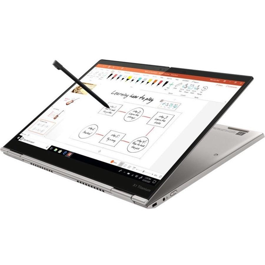 Lenovo Thinkpad X1 Titanium Yoga Hybrid (2-In-1) 34.3 Cm (13.5") Touchscreen Quad Hd Intel® Core™ I5 16 Gb Lpddr4X-Sdram 256 Gb Ssd Wi-Fi 6 (802.11Ax) Windows 10 Pro 20Qa000Mus