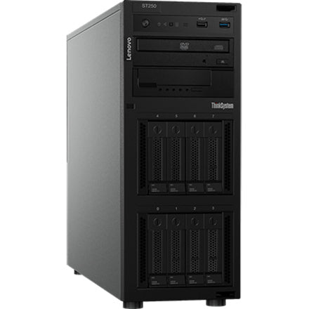 Lenovo Thinksystem St250 7Y46A00Zna 4U Tower Server - 1 X Intel Xeon E-2144G 3.60 Ghz - 8 Gb Ram - Serial Ata/600 Controller