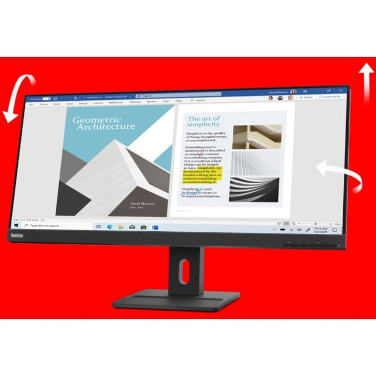 Lenovo Thinkvision E29W-20 73.7 Cm (29") 2560 X 1080 Pixels Ultrawide Full Hd Led Black