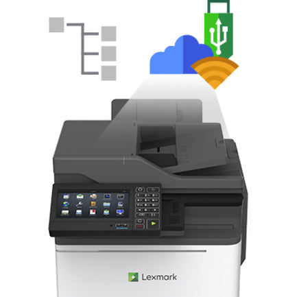 Lexmark Cx625Adhe Laser Multifunction Printer-Color-Copier/Fax/Scanner-40 Ppm Mono/Color Print-2400X600 Print-Automatic Duplex Print-100000 Pages Monthly-251 Sheets Input-Color Scanner-1200 Optical Scan-Color Fax-Gigabit Ethernet