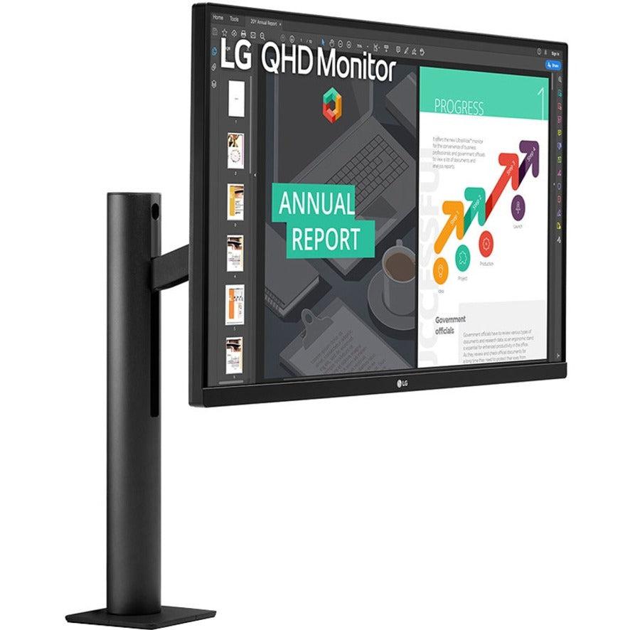 Lg Electronics 27Bn88Q-B 27 Inch 1000:1 5Ms Ergo Ips Hdmi/Displayport/Usb3.0 Monitor W/ Speakers (Black)