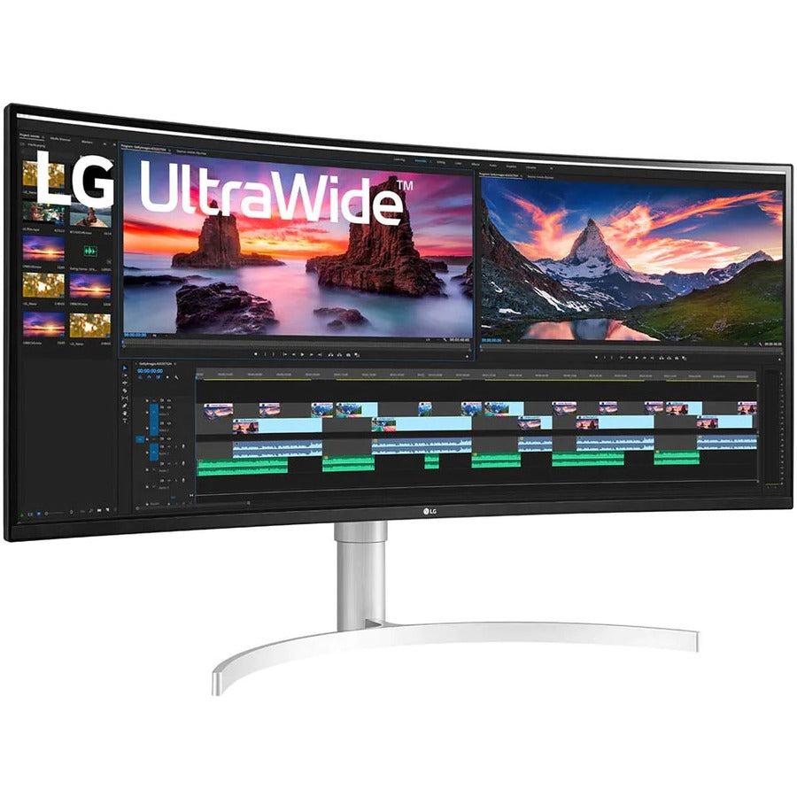 Lg Ultrawide 38Bn95C-W 38" Uw-Qhd+ Curved Screen Gaming Lcd Monitor - 21:9 - Textured Black, Textured White, Silver