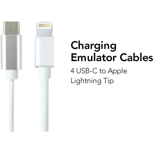 Lightning Emulator Charging Adapter - 4-Pack Of Usb-C Female To Apple Lightning