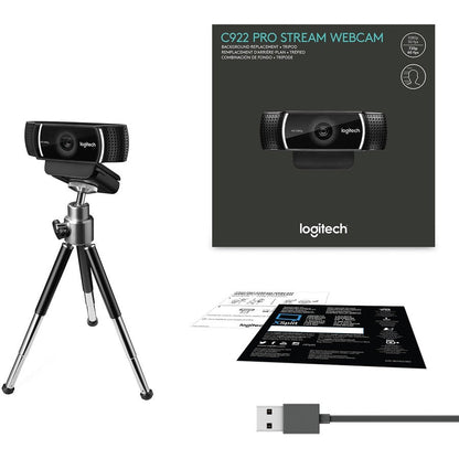 Logitech C922 Pro Stream Webcam 1920 X 1080 Pixels Usb Black