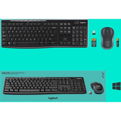 Logitech Desktop Mk270 Wireless Mouse & Keyboard Combo