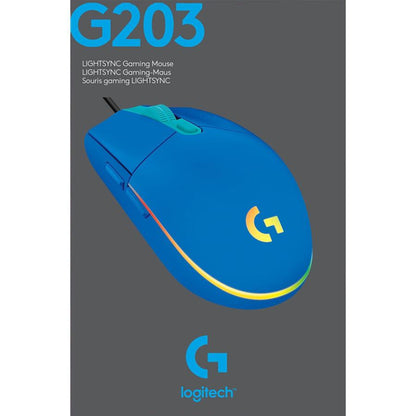 Logitech G G203 Lightsync Mouse Ambidextrous Usb Type-A 8000 Dpi