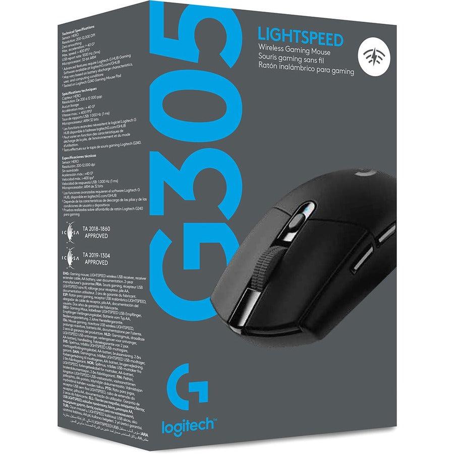 Logitech G G305 Lightspeed Wireless Gaming Mouse Ambidextrous Rf Wireless+Bluetooth Optical 12000 Dpi