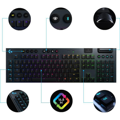 Logitech G G915 Lightspeed- Gl Clicky Keyboard Rf Wireless + Bluetooth English Black