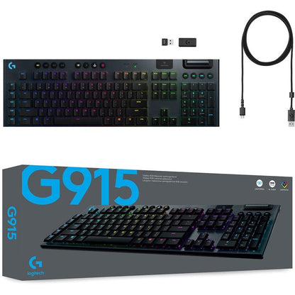 Logitech G G915 Lightspeed- Gl Tactile Keyboard Rf Wireless + Bluetooth English Black