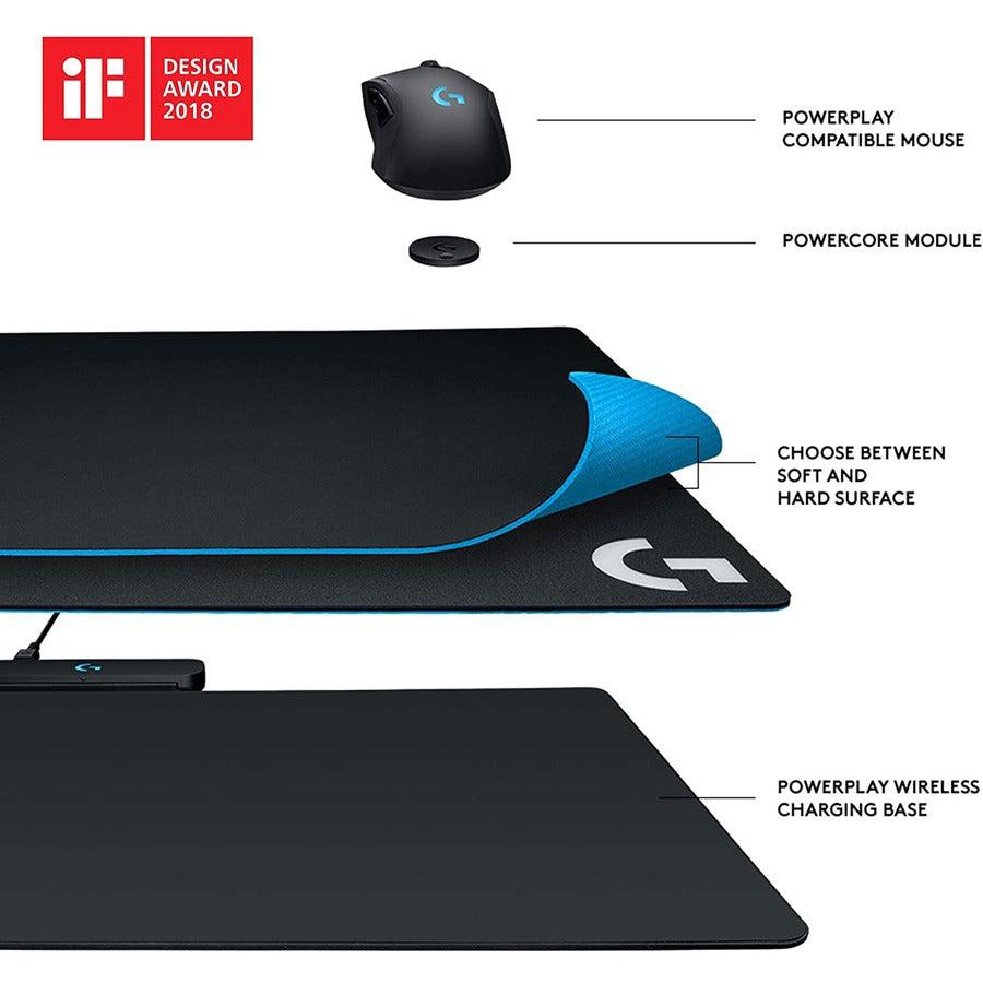 Logitech G Powerplay Wireless Charging System Gaming Mouse Pad Black