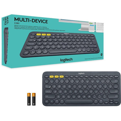 Logitech K380 Multi-Device Keyboard Bluetooth Qwerty Us English Grey