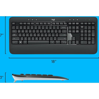 Logitech Mk540 Advanced Keyboard Rf Wireless Qwerty Us International Black, White
