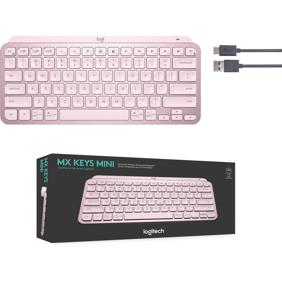 Logitech Mx Keys Mini Keyboard Rf Wireless + Bluetooth Qwerty Us English Rose