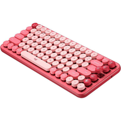 Logitech Pop Keys Keyboard Rf Wireless + Bluetooth Burgundy, Pink, Rose