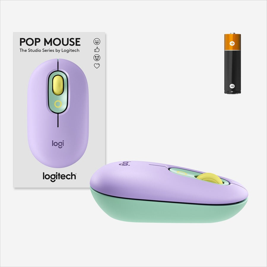 Logitech Pop Mouse Ambidextrous Rf Wireless+Bluetooth Optical 4000 Dpi