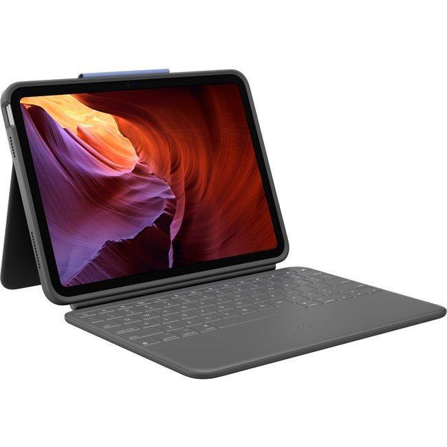 Logitech Rugged Folio Rugged Keyboard/Cover Case (Folio) For 10.9" Apple, Logitech Ipad (10Th Generation) Tablet - Graphite