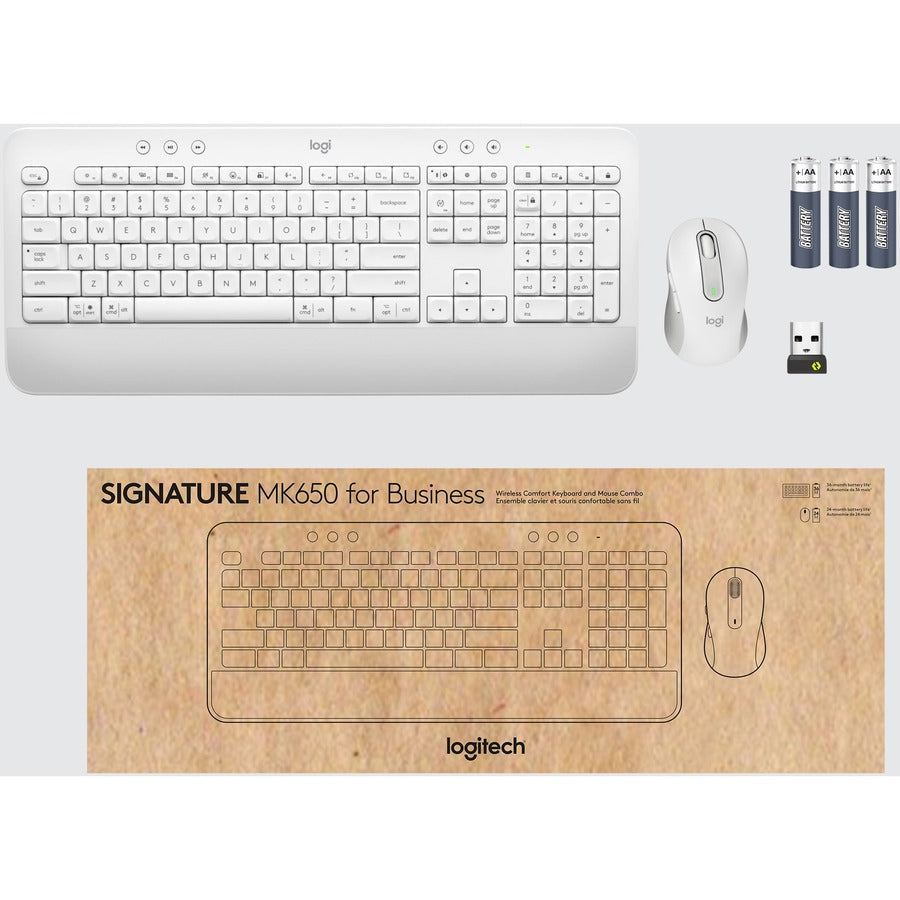 Logitech Signature Mk650 Combo For Business Wireless Mouse And Keyboard Combo