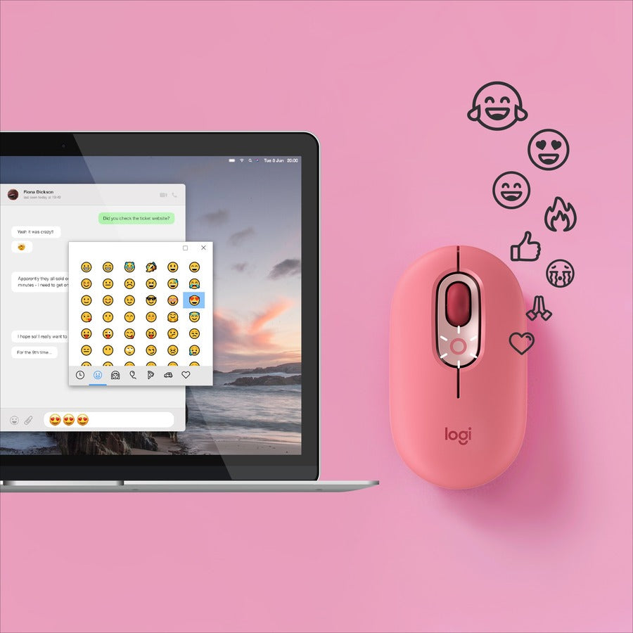 Logitech Wireless Mouse With Customizable Emoji