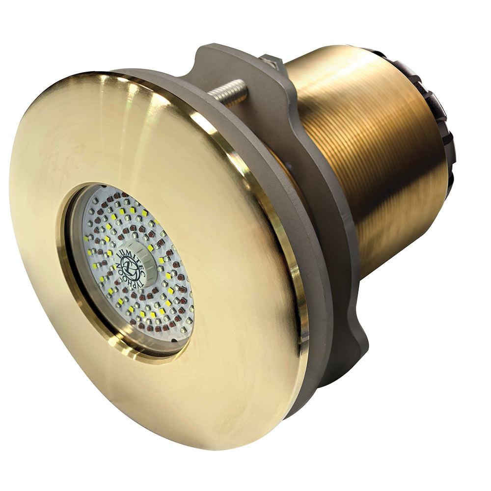 Lumitec SeaBlaze Typhoon Underwater Light - Bronze Thru-Hull LED Light - White/Blue - Flush Mount