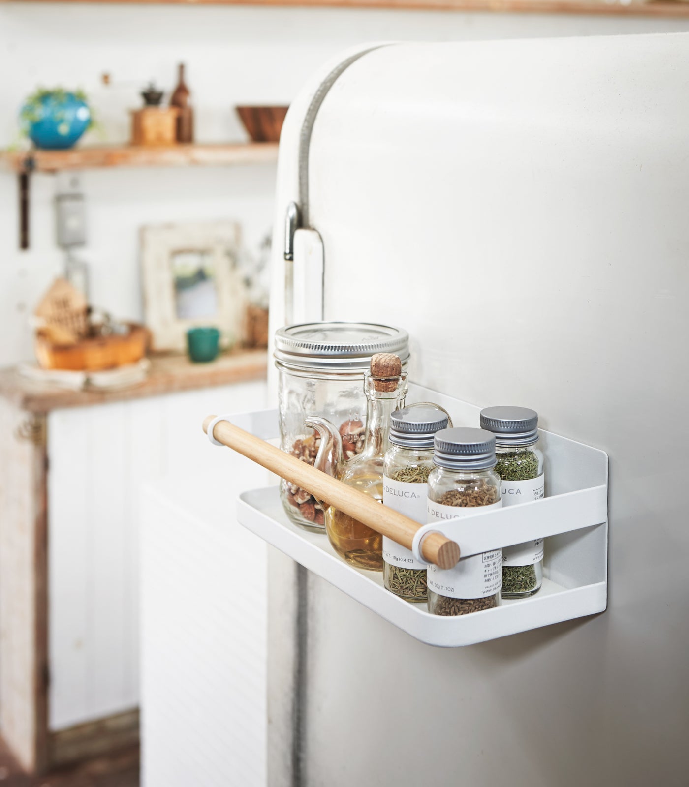 Magnetic Storage Caddy - Steel + Wood