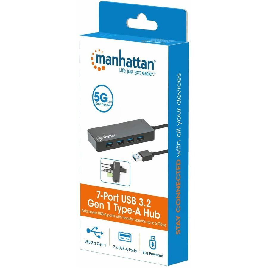 Manhattan 7-Port USB 3.2 Gen 1 Type-A Hub