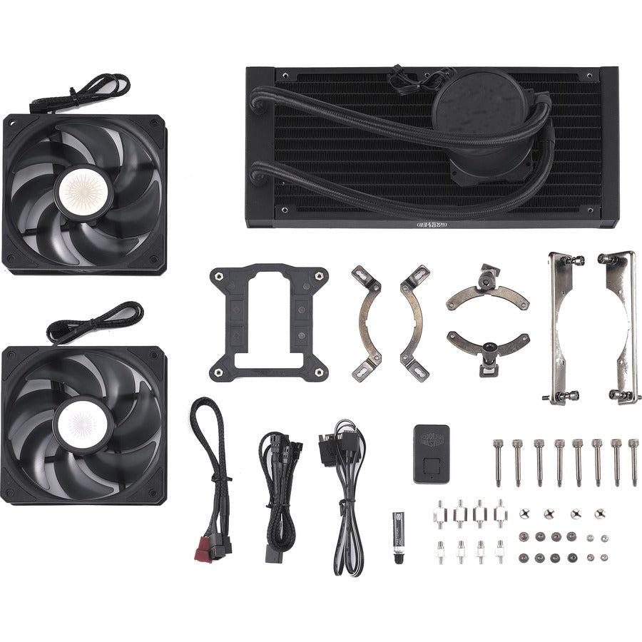 Masterliquid Ml240 Mirror Argb Close-Loop Aio Cpu Liquid Cooler, Mirror Argb Pump, 240 Radiator,