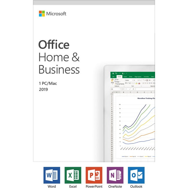 Microsoft Office Home and Business 2019 | 1 device, Windows 10 PC/Mac Key Card