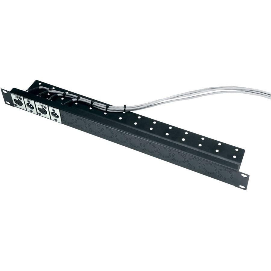 One Ru Panel Middle Atlantic 1 RU Universal Connector Panel With Cable Shelf UNI-1-C