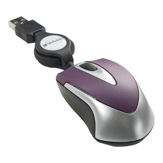 Mini Travel Optical Mouse, Metro Series - Purple
