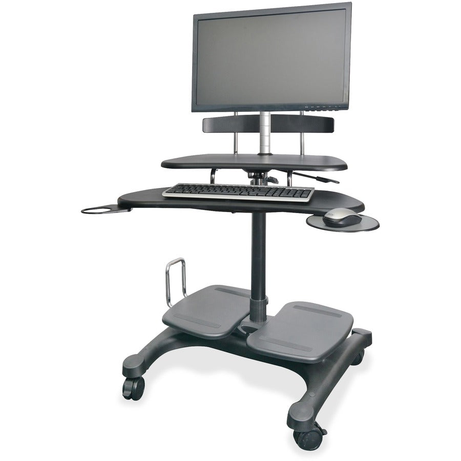 Mobile Height Adjustable,Computer Workstation W/ Lcd Mount