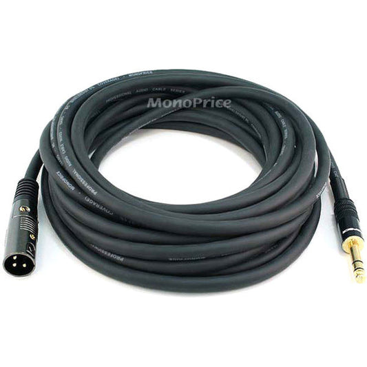 Monoprice 25Ft Premier Series Xlr Male To 1/4Inch Trs Male 16Awg Cable (Gold Plated)